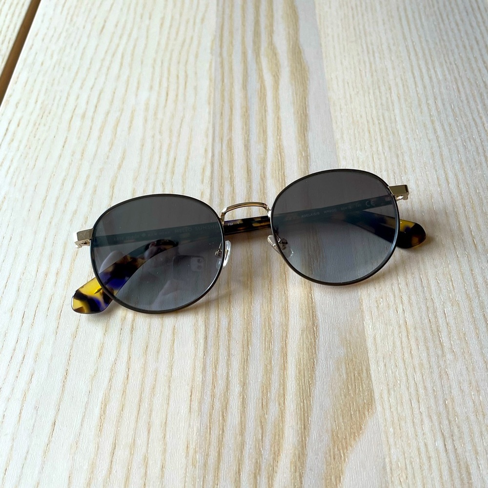 Kate Spade - Hello Sunshine Sunglasses, tortoise, metal, round